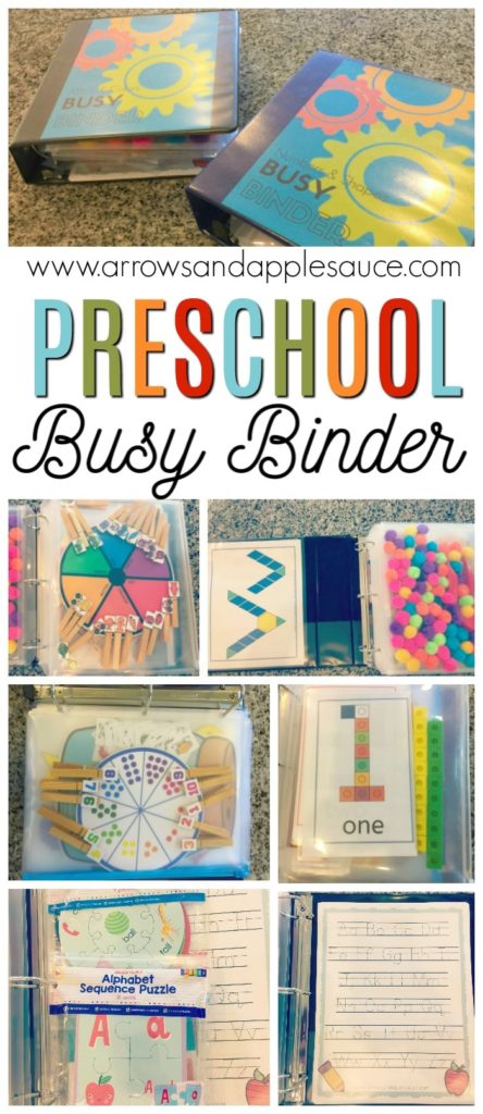 Our Homeschool Day: Preschool Busy Binder - Arrows & Applesauce