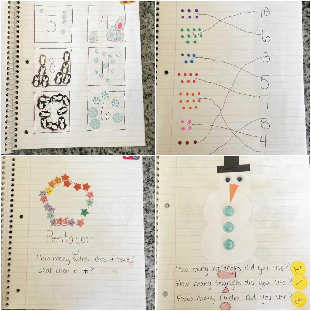 Fun and creative ideas for your little ones preschool journal. Alphabet, number, shapes, and color practice.