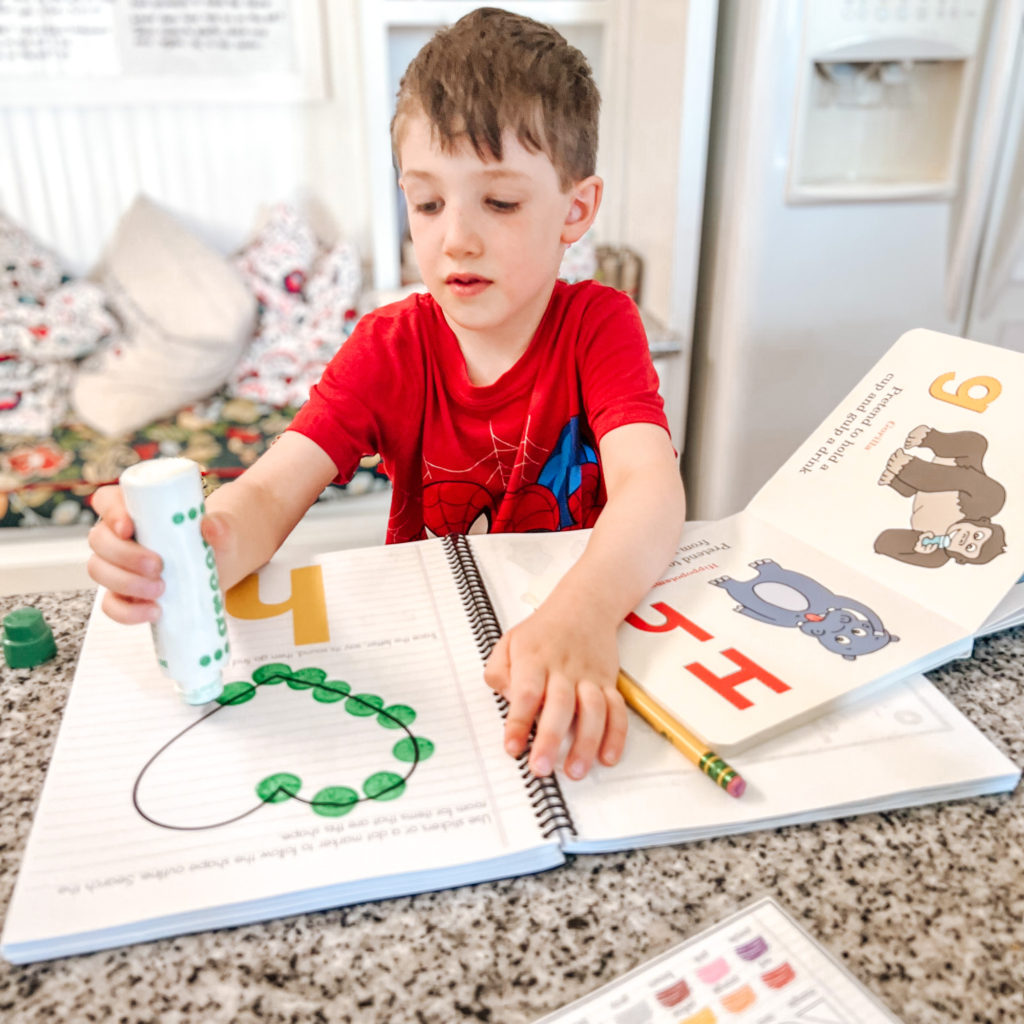 Starting preschool at home can be overwhelming. Here are my top five tips to keep it simple and fun for you and your little learner! #preschoolathome #homeschoolpreschool #preschool #preschoolresources #howtoteachpreschool