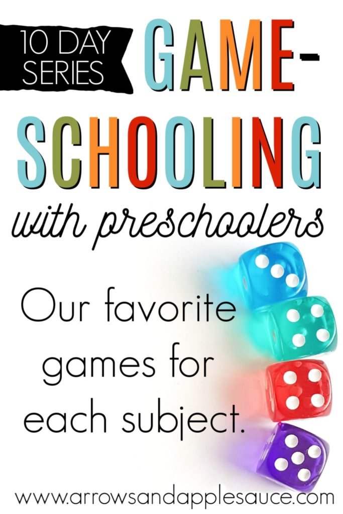 We're avoiding the summer brain drain with games schooling! I can't wait to share all of our favorite educational games with you over this ten day series! #gameschooling #preschoolathome #learnthroghplay #educationalgames #kidsgames #learninggames #preschoolgames