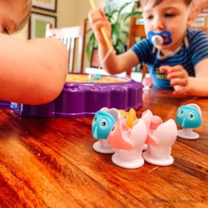 We're practicing our motor skills, learning, and having fun all at the same time with game schooling! Check out our favorite motor skills games. #gameschooling #preschoolathome #boardgames #kidsgames #educationalgames #grossmotor #finemotor #homeschoolpreschool #homeeducation