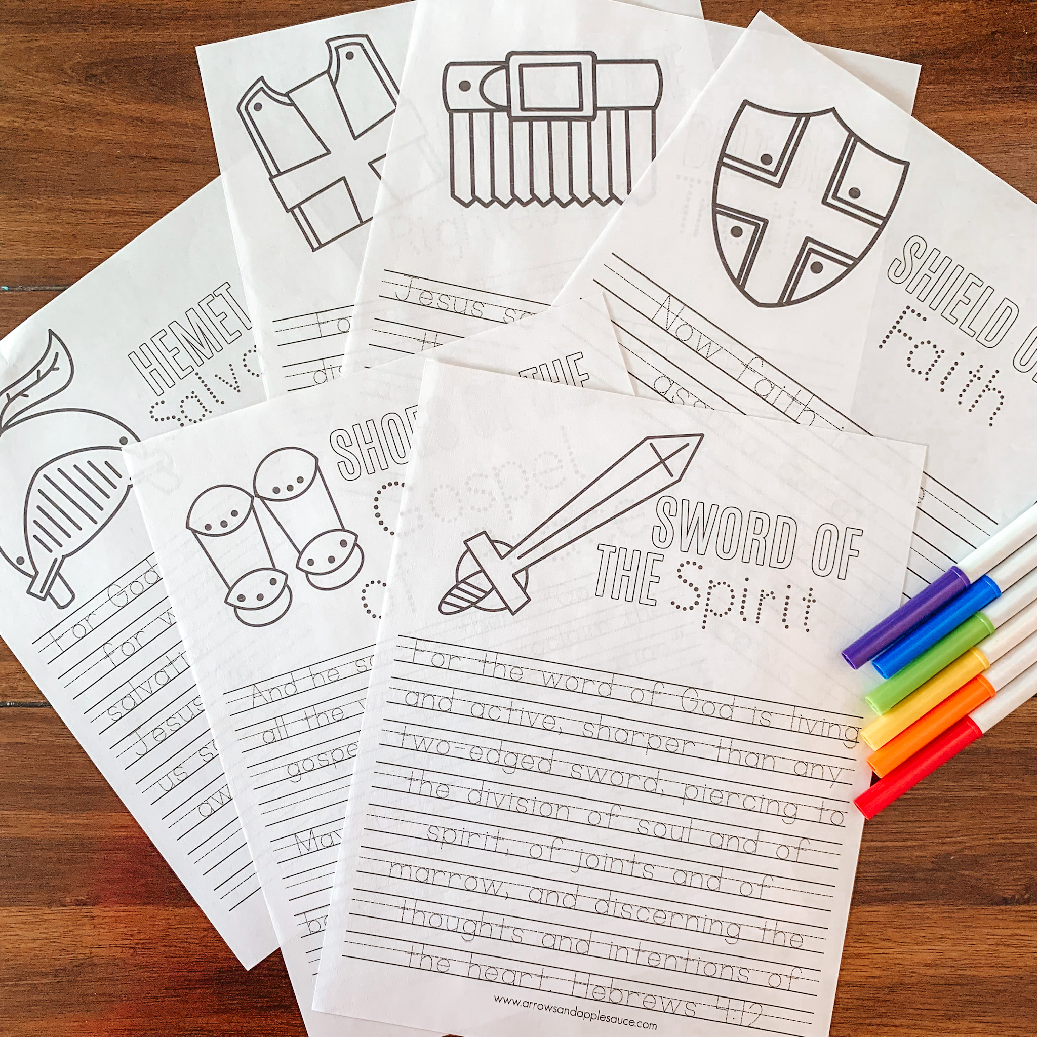 Teaching Kids The Armor Of God | Printable Activity - Arrows &amp; Applesauce
