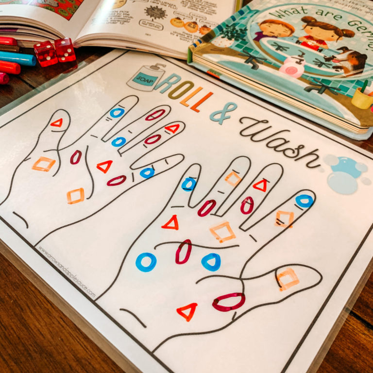 Hand Washing Dice Game | FREE Printable - Arrows & Applesauce