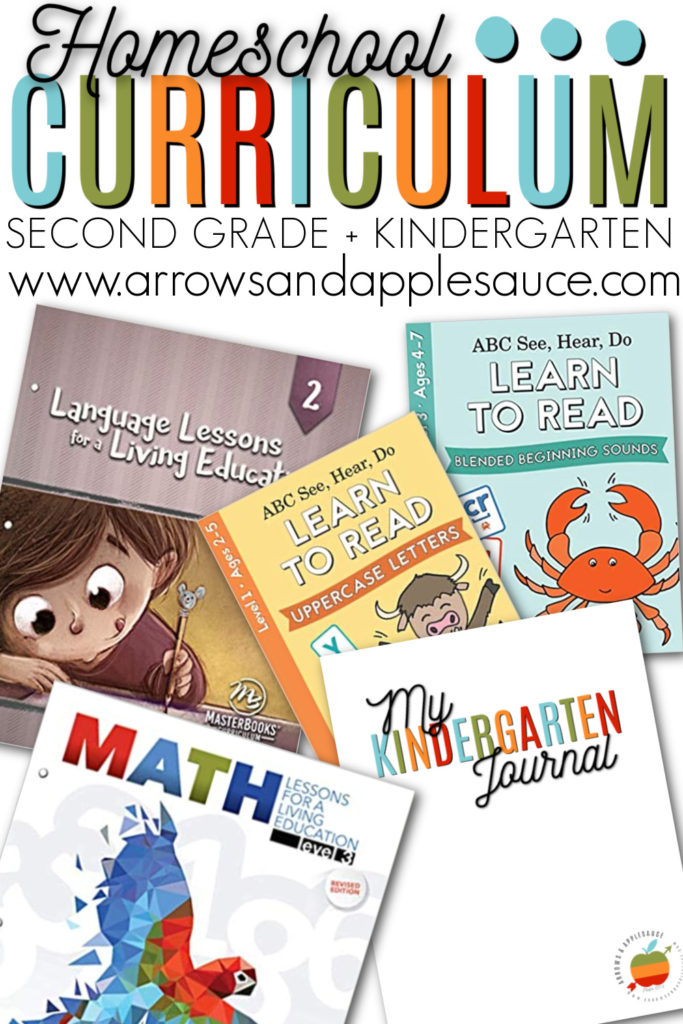 Here's a look through our curriculum picks for second grade and kindergarten for the 2021-22 school year! Enjoy! #homeschoolcurriculum #homeschoolkindergarten #homeschoolsecondgrade #homeeducation #curriculumpicks #masterbooks #kindergrtenjournal #earlyeducation #abcseeheardo #bobbooks #learningathome
