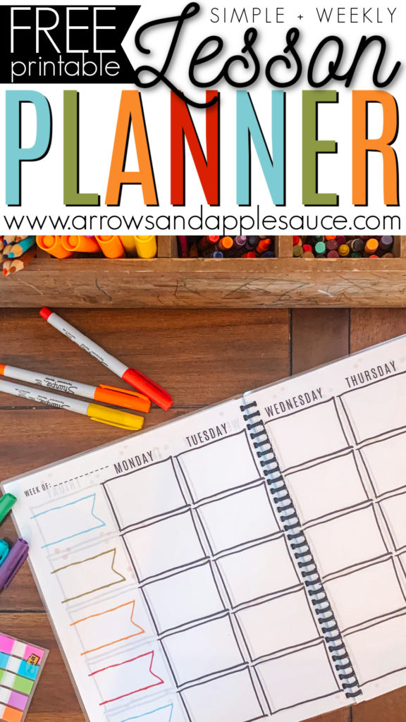 Super simple and easy to use printable lesson planner! Perfect for reverse planning to stay organized. #reverseplanning #homeschoolorganization #organizedhomeschool #lessonplanning #loopschedule #homeschool #schoolprep #homeeducation