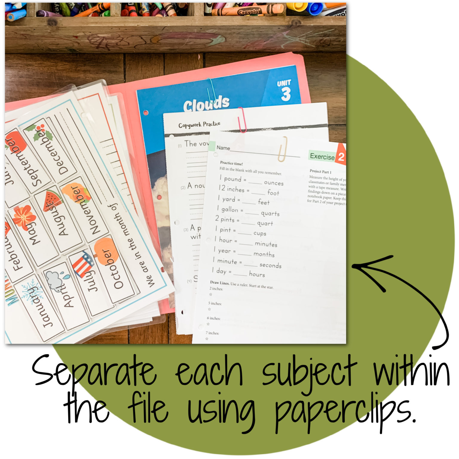 A Homeschool File System For The ENTIRE School Year - Arrows & Applesauce