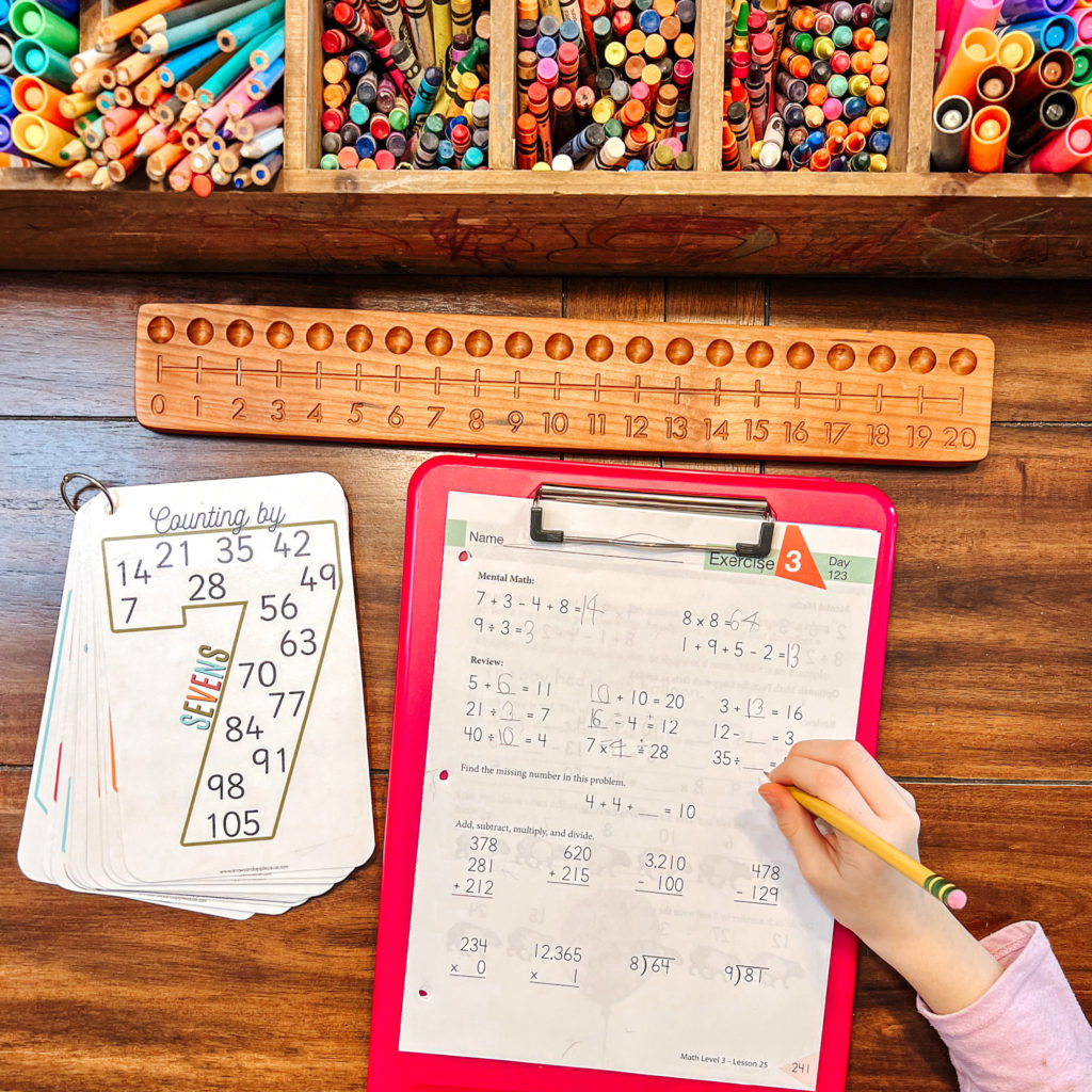 It's quality over quantity for us when it comes to our favorite addition and subtraction resources. We love these easy to use tools! #homeschoolmath #elementarymath #additionpractice #subtractionpractice #addingandsubtracting #teachingmath #mathresources #skipcounting