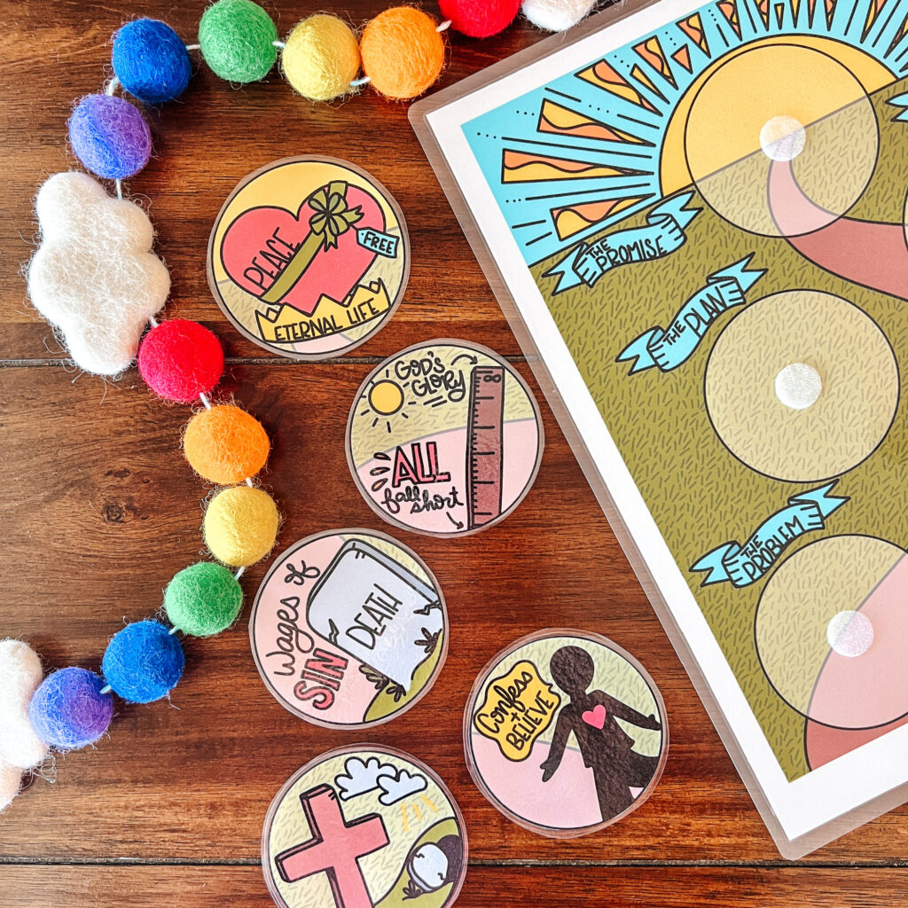The Romans Road is a great tool for teaching kids about salvation and the theology behind our faith in Christ! #Bibleactivity #kidsBible #Romansroad #Theology #Christianhomeschool #Gospelforkids #Sundayschoollesson #kidsbiblestudy 