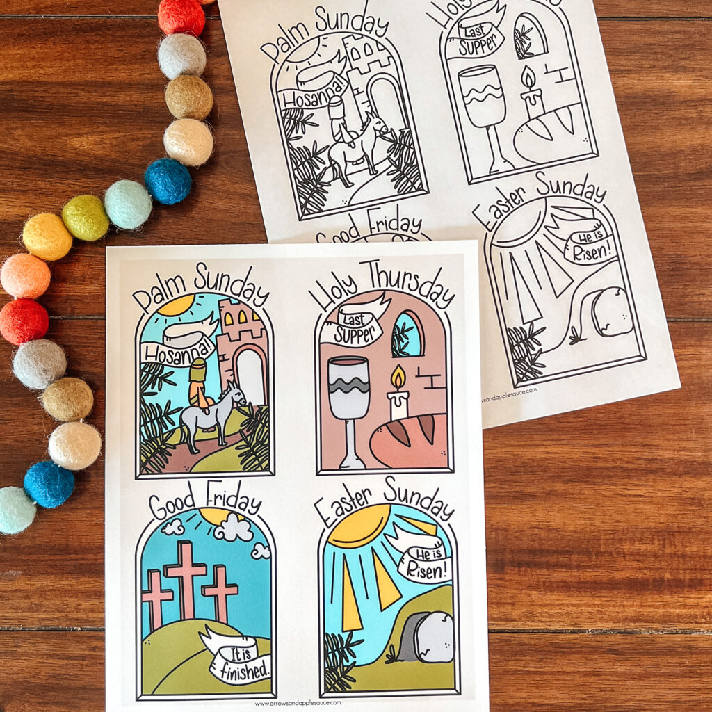 Take a look at some of the resources I'm using to help make a Christ-centered Easter a core memory for our kids as they get older. #Easterkidsactivities #ChristcenteredEaster #Eastercelebration #Easterwithkids #Easterdecor #Easterhomeschool #coloringpages