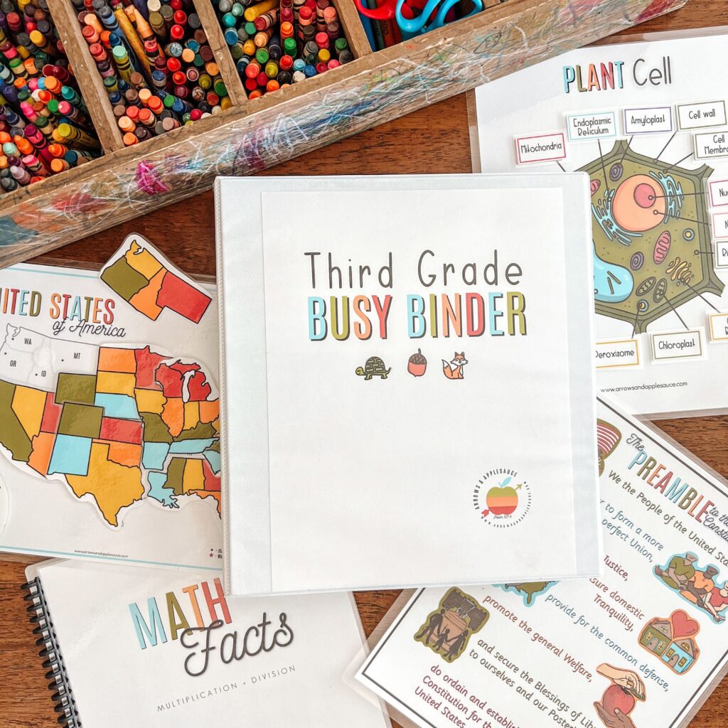 Busy Binders are a great way to keep little minds active over summer break. Includes math, reading, life skills, Bible activities, and more! #busybinders #homeschoolresources #summerkidsactivities #elementaryactivities #homeschoolprintables #christianhomeschoolers #homeschoolsupplies #curriculumreview