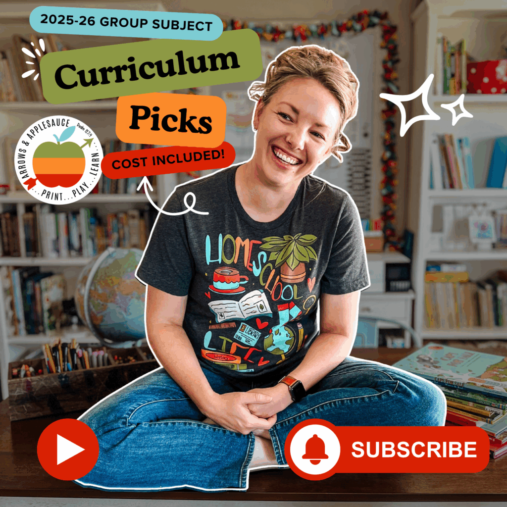 Time to share our group subject curriculum picks for the new homeschool year! The cost of each resource is included in the video. #homeschoolcurriculum #curriculumpicks #groupsubjects #morningbasket #bibletimewithkids #christianhomeschool #homeschoolroutine