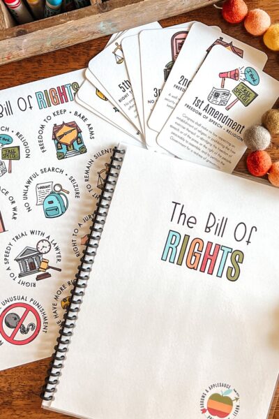 Let's learn about the Bill of Rights, digging deeper and applying it to our lives as Christians. Perfect for homeschool! #billofrights #homeschoolcivics #homeschoolhistory #USconstitution