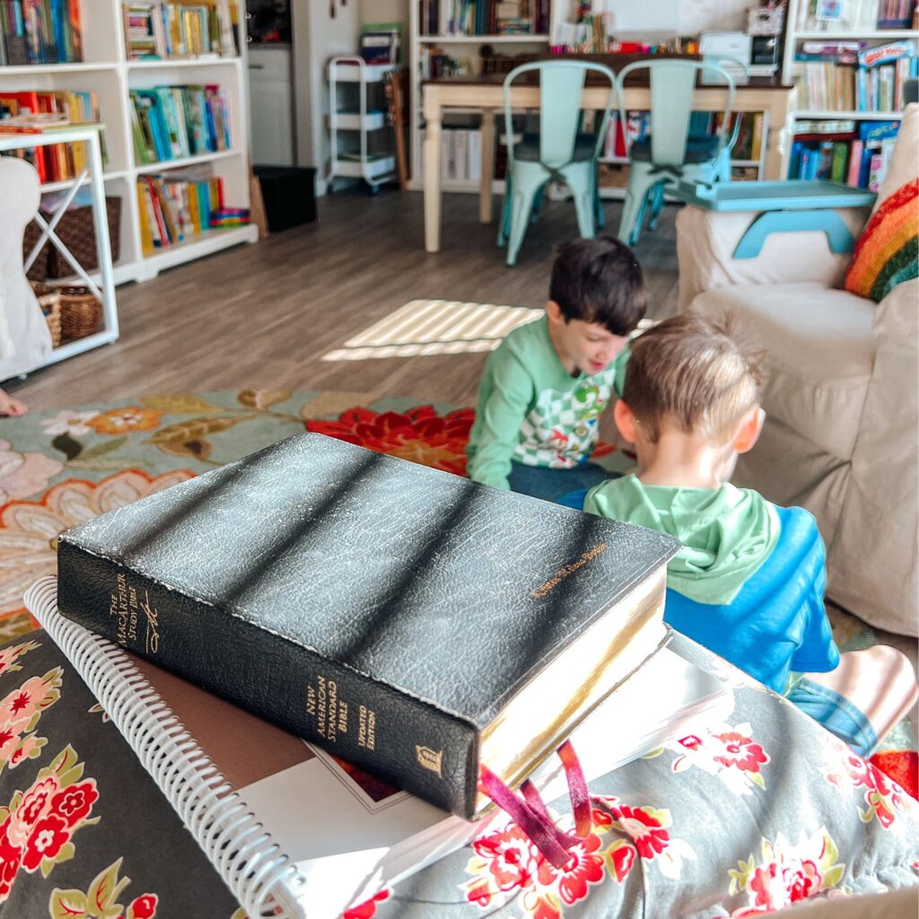 When you don’t feel like homeschooling, find Scripture-anchored encouragement to remain faithful to your calling without guilt or burnout. #christianhomeschool #homeschoolencouragement #hardhomeschooldays #homeschoolmom #faithfulness #homeschoolday